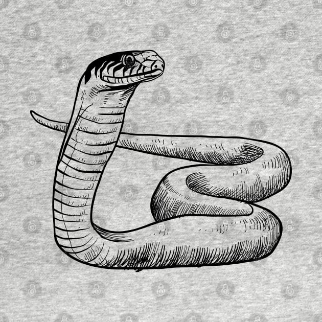 Snake hand drawn by KC Happy Shop